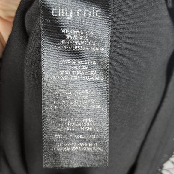 City Chic Black Plus Lace Off-the-shoulder Dress - Picture 6 of 9